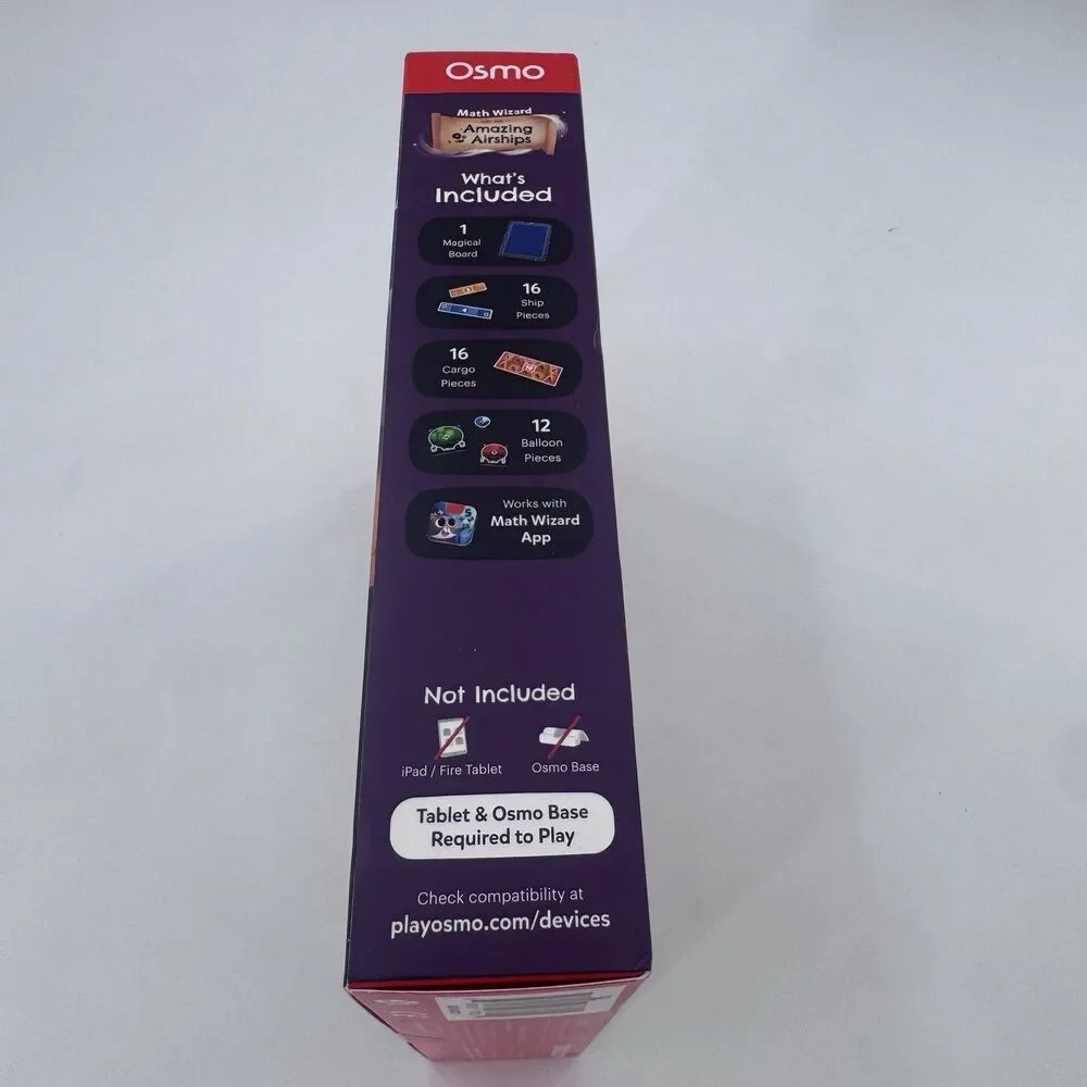 Osmo Math Wizard and the Amazing Airships iPad and Fire Tablet. Ages 6-8 Sealed